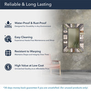 Rustic Wood Plank Framed Farmhouse Rectangular Wall Mirror