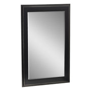 Distressed Black Two-Step Rectangular Framed Beveled Mirror