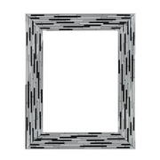 Head West Frameless Reeded Rectangular Tiled Printed Wall Mirror