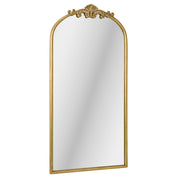 Arch Antique Gold Ornate Metal Accent Wall Mirror