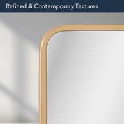 Gold Frame Rectangle Vanity Wall Mirror with Storage