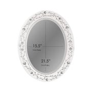 Head West Oval Frameless Frosted Etched Wall Vanity Mirror