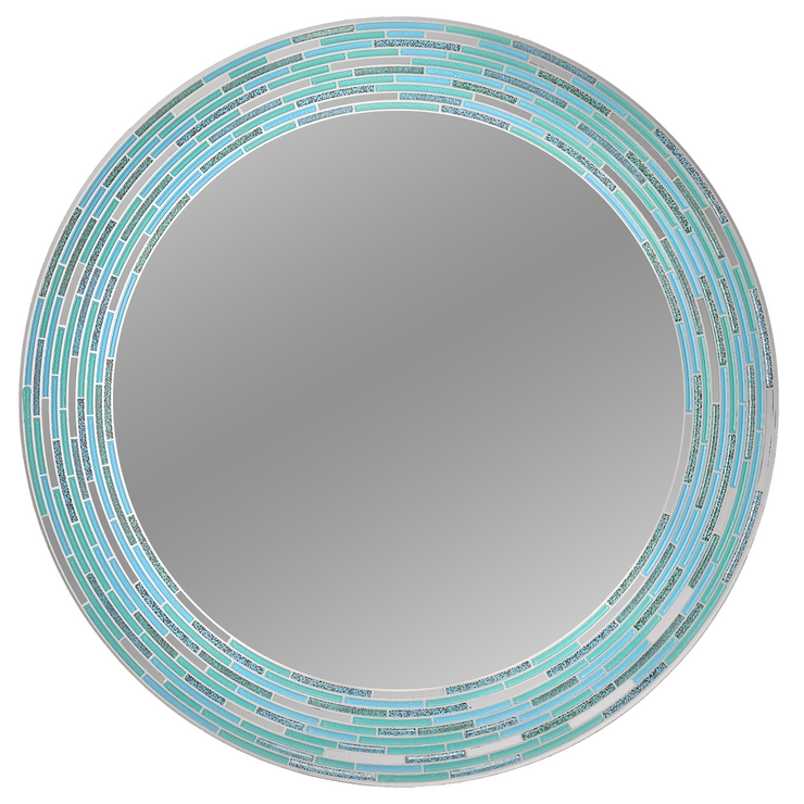 Head West Tile Framed Oval Wall Vanity Mirror