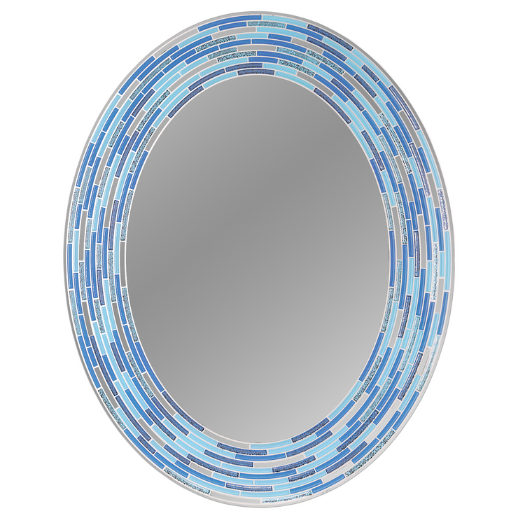 Head West Tile Framed Oval Wall Vanity Mirror