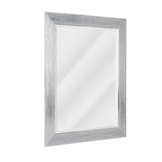Chrome Textured Frame Accent Wall Mirror
