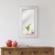 Chrome Textured Frame Accent Wall Mirror