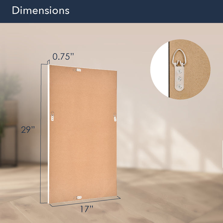 Chrome Textured Frame Accent Wall Mirror