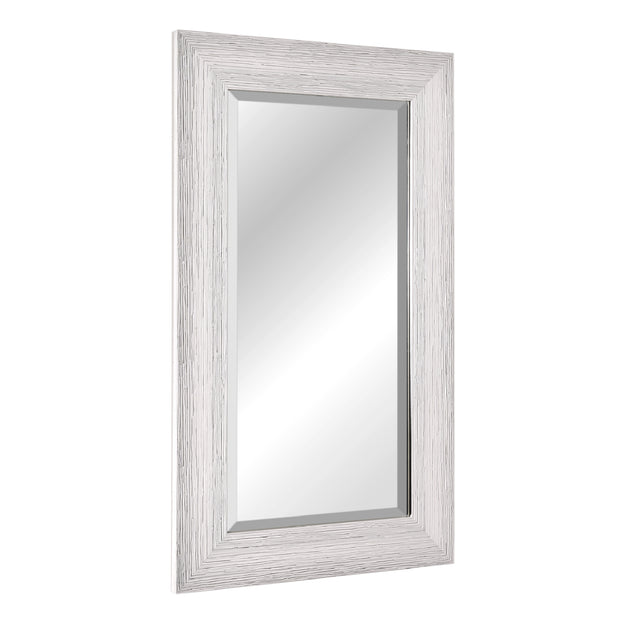 Chrome Textured Frame Accent Wall Mirror