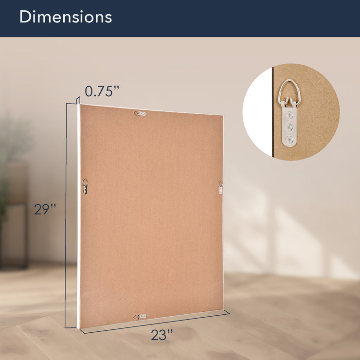 Chrome Textured Frame Accent Wall Mirror