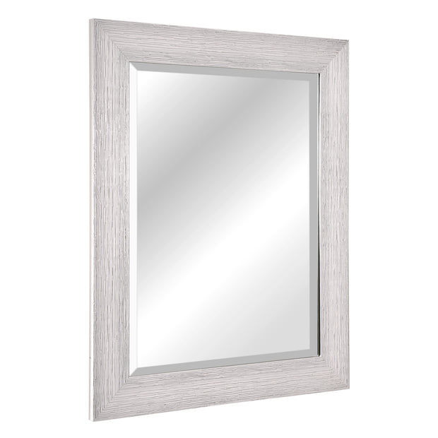 Chrome Textured Frame Accent Wall Mirror