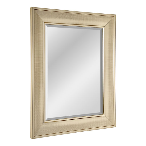 Pave Textured Rectangular Framed Wall Vanity Mirror