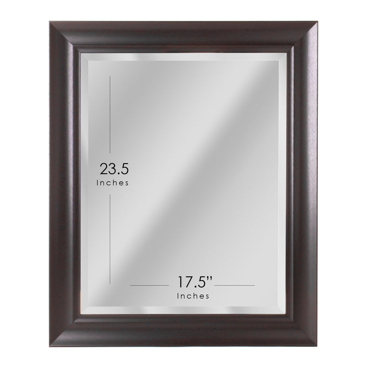 Espresso Rectangular Framed Wall Vanity Mirror