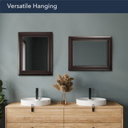 Espresso Rectangular Framed Wall Vanity Mirror