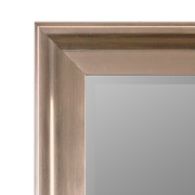 Traditional Brushed Nickel Framed Wall Vanity Mirror