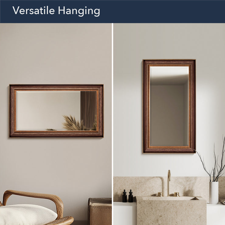 Head West Oil-Rubbed Framed Wall Mirror