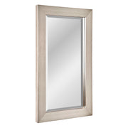 Brushed Nickel Rectangular Framed Beveled Wall Mirror