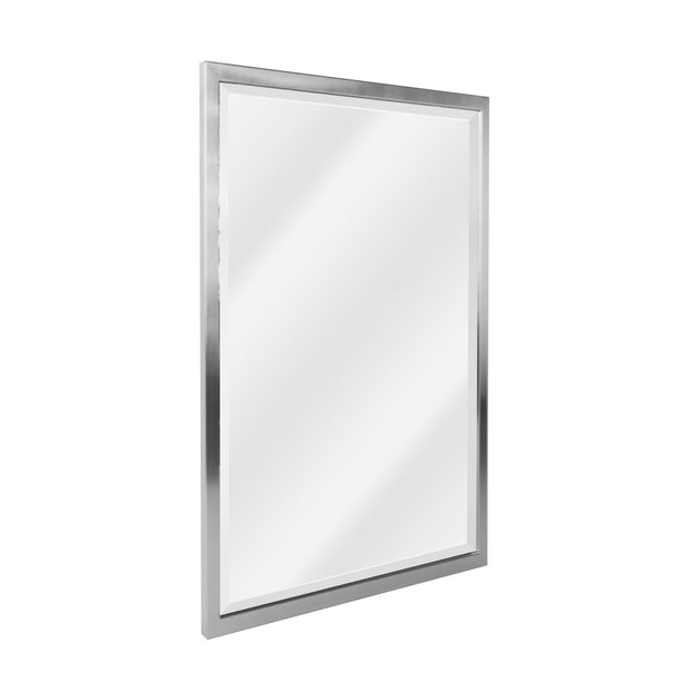 Brushed Nickel Stainless Steel Framed Wall Mirror