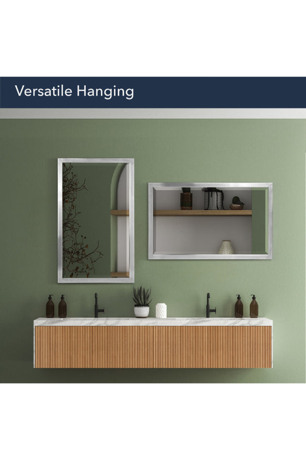 Head West Stainless Steel Framed Wall Mirror