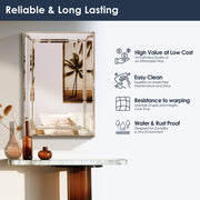 Metro Beaded Glass Framed Vanity Mirror