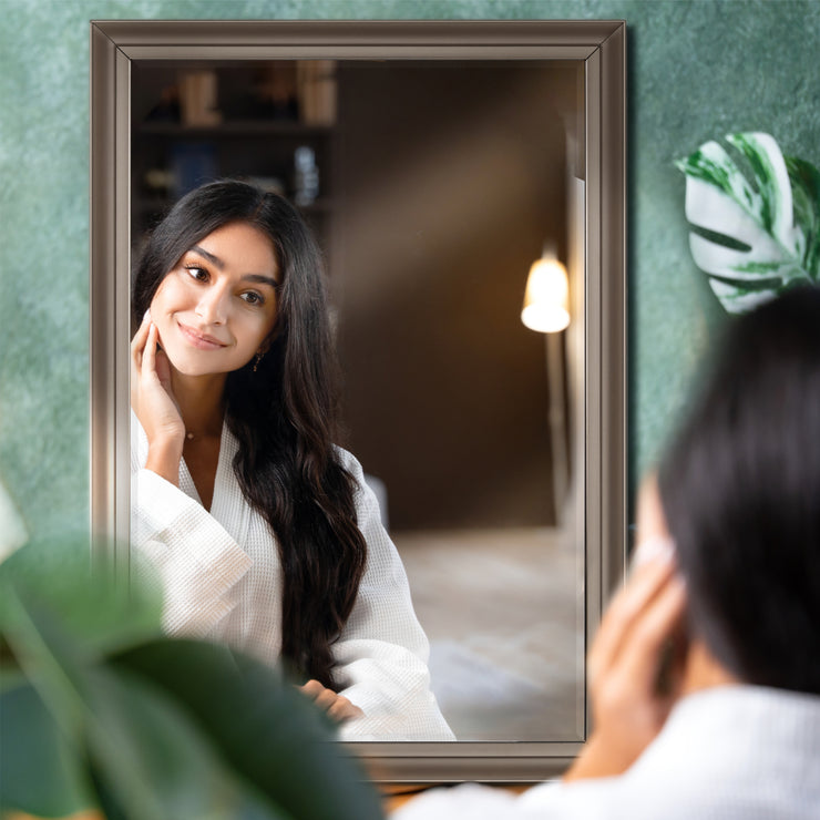 Head West Oil-Rubbed Framed Wall Mirror