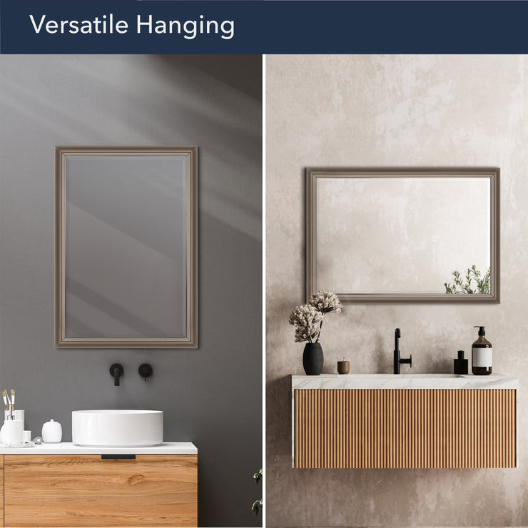 Head West Oil-Rubbed Framed Wall Mirror