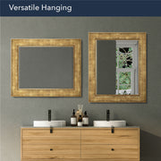 Pave Textured Rectangular Framed Wall Vanity Mirror