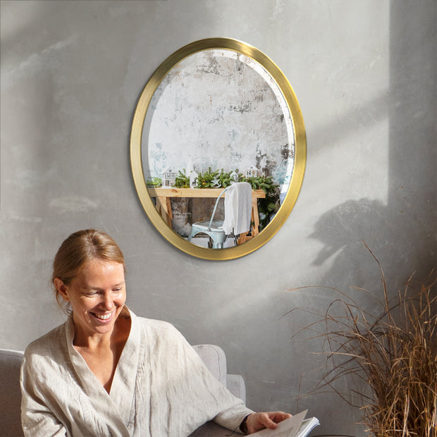 Head West Oval Framed Bathroom Mirror