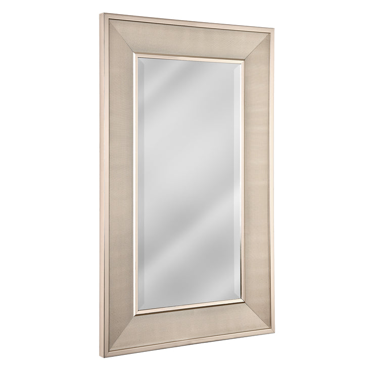 Pave Textured Rectangular Framed Wall Vanity Mirror