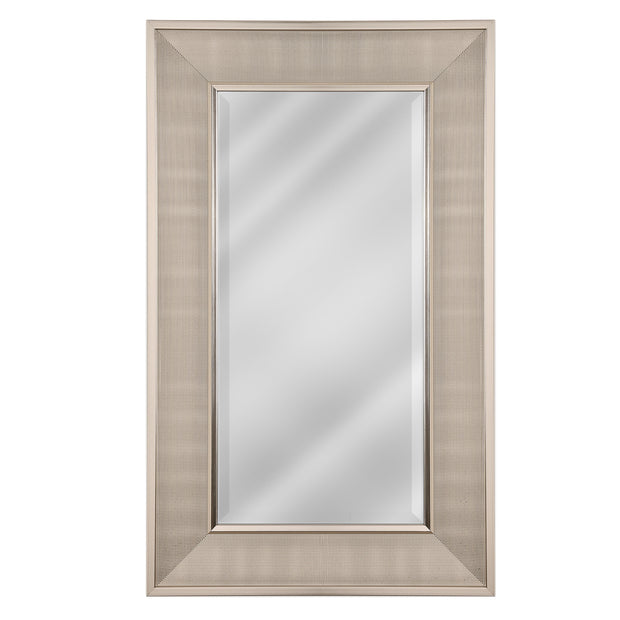 Pave Textured Rectangular Framed Wall Vanity Mirror