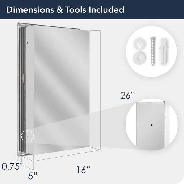 Brushed Nickel Recessed Framed Medicine Cabinet