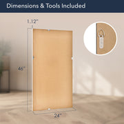 Full Sized White Driftwood Framed Leaner or Wall Mount Beveled Dressing Mirror