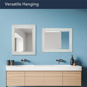 Chrome Textured Frame Accent Wall Mirror