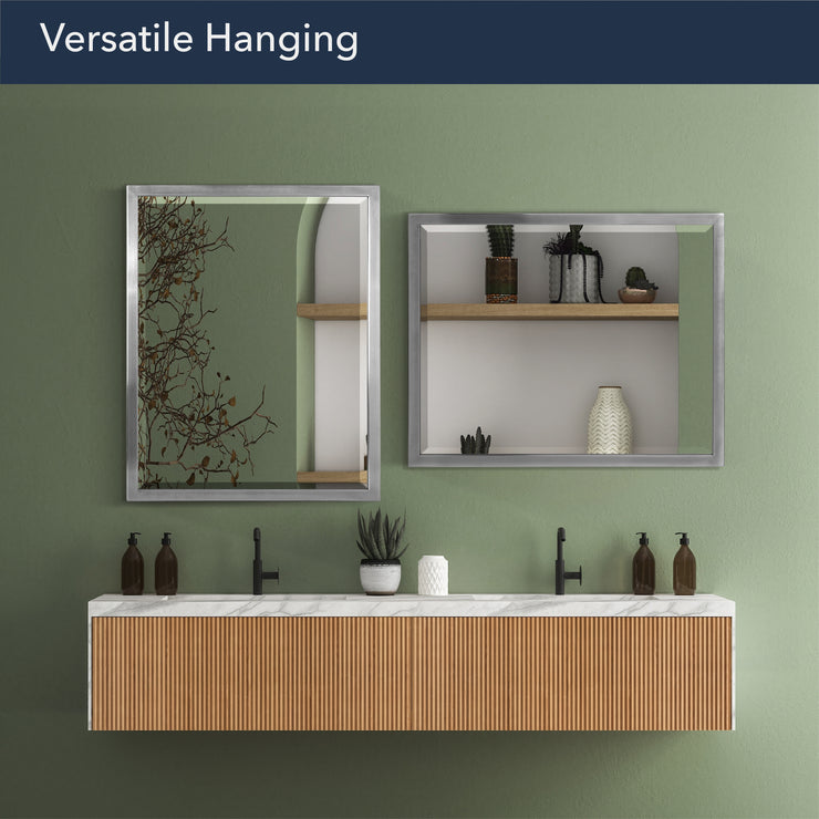 Head West Stainless Steel Framed Wall Mirror