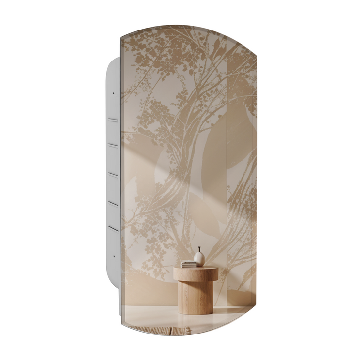 Arched Recessed Frameless Medicine Cabinet Mirror