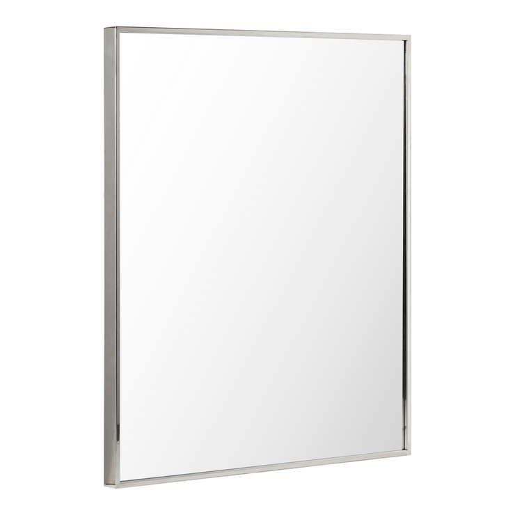 Nordic Stainless Steel Thin Framed Rectanular Bathroom Vanity Wall Mirror