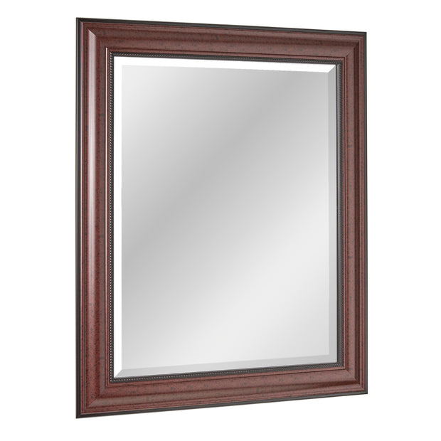 Deep Cherry Rectangular Framed Vanity Mirror