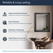 Alderton Black and Silver Framed Mirror with Pewter Liner
