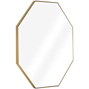 Gold Octagon Geometric Framed Decorative Accent Wall Mirror