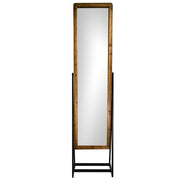 Rustic Wood Framed Full Sized Freestanding Tilt Dressing Mirror