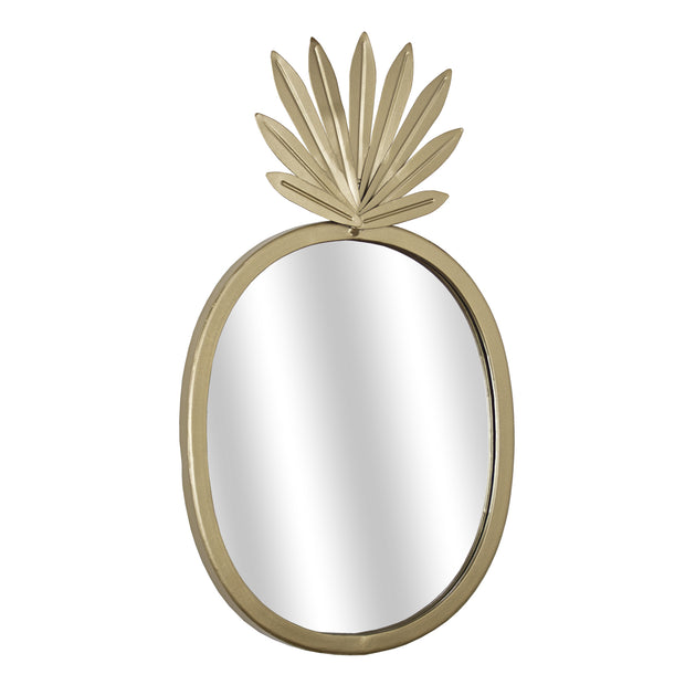 Gold Painted Metal Framed Pineapple Accent Wall Mirror