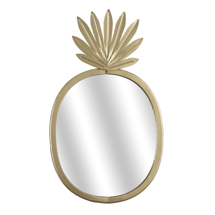 Gold Painted Metal Framed Pineapple Accent Wall Mirror