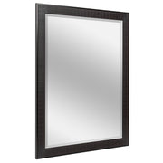 Rustic Brown Textured Framed Beveled Wall Mirror