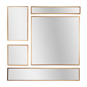 Metal Framed 5 Piece Accent Mirror Variety Set