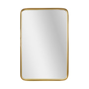 Thin Gold Raised Lip Metal Framed Rectangle Mirror