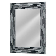 Head West Frameless Reeded Tiled Printed Wall Mirror