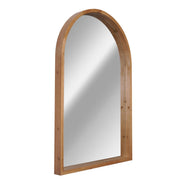 Arch Natural Wood Wall Hanging Framed Decorative Mirror