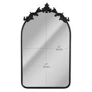Arch Black Ornate Metal Accent Wall Mirror