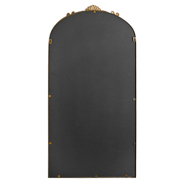 Arch Antique Gold Ornate Metal Accent Wall Mirror
