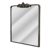 Antique Bronze Ornate Metal Accent Wall Mirror