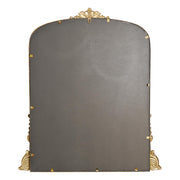 Arch Antique Gold Ornate Scroll Metal Accent Wall Mirror